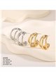 Pendientes de aro espiral triple ancho