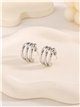 Pendientes de aro espiral triple mini