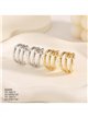 Pendientes de aro espiral triple mediano