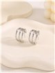 Pendientes de aro espiral triple mediano