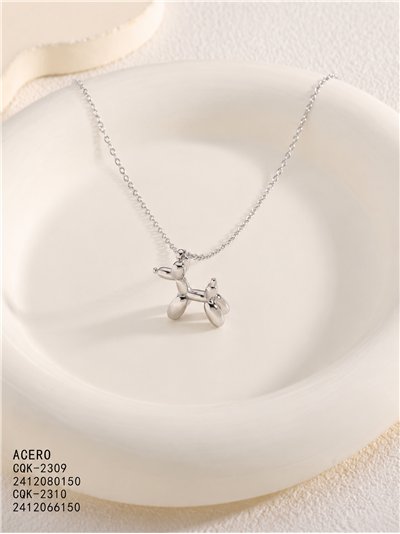 Collier pour chien en acier avec ballon