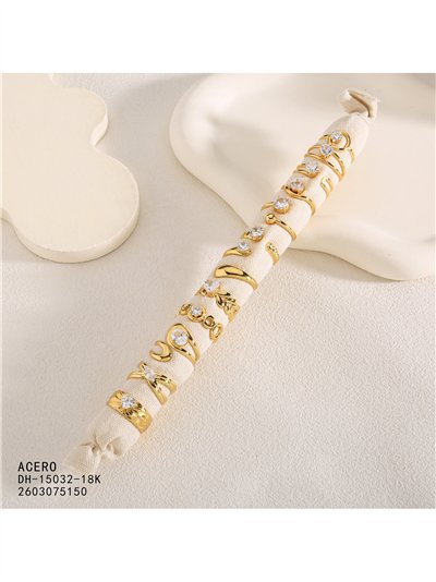 Packung mit 12 Ringen mit Zirkonia und Präsentationsständer 2