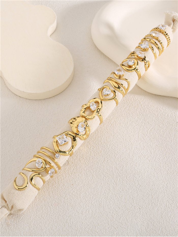 Packung mit 12 Ringen mit Zirkonia und Präsentationsständer