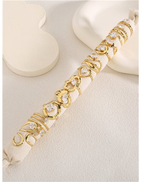 Packung mit 12 Ringen mit Zirkonia und Präsentationsständer