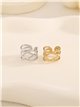 Ear cuff entrelazado de acero