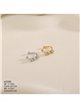Ear cuff triple circonita de acero