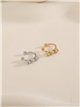 Ear cuff triple circonita de acero