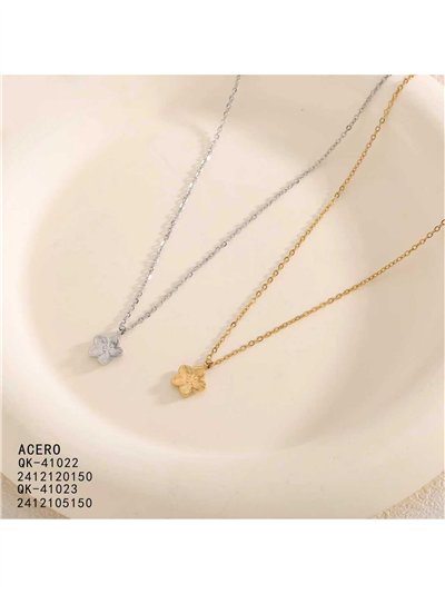 Collar flor de acero 2