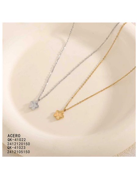 Collar flor de acero