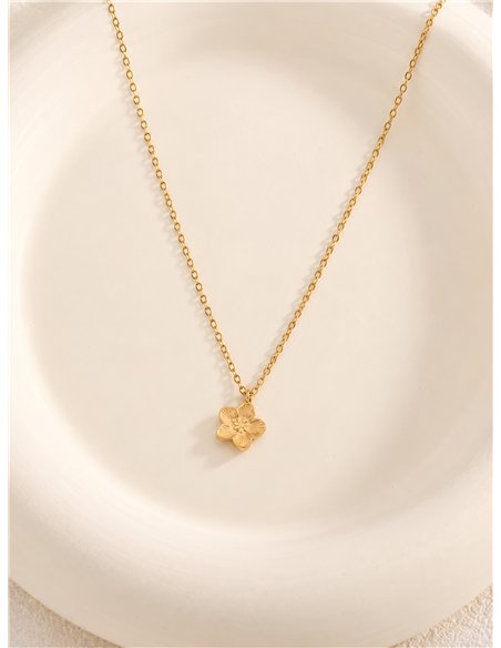 Collar flor de acero