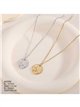 Collier médaillon marin en acier