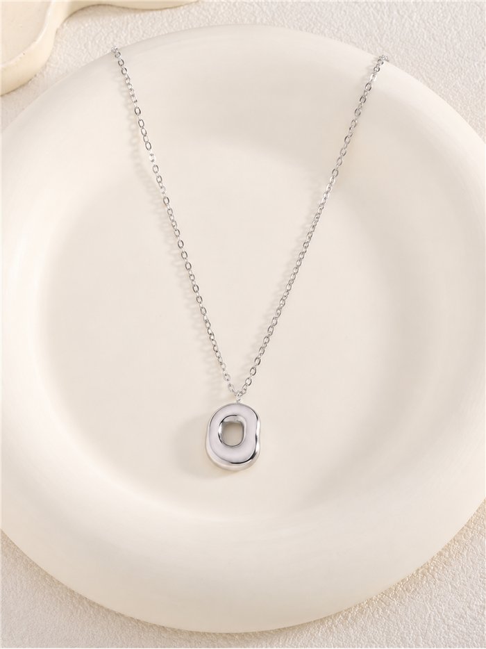 Collier créole carré organique en acier
