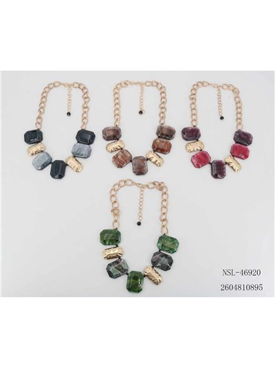 Collana a maglie con resina 2