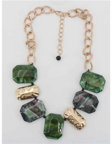 Collana a maglie con resina