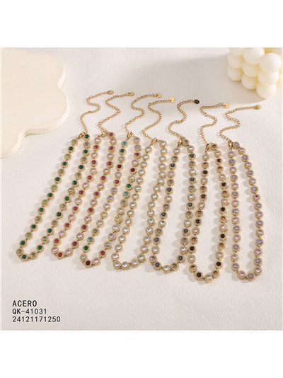 Collar de cristales redondos con strass 2