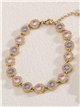 Pulsera de cristales redondos con strass