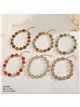 Pulsera de flores con cristales