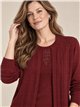 Jersey trenzado efecto doble strass talla grande