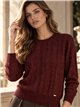 Glänzender Zopfstrickpullover