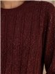 Glänzender Zopfstrickpullover