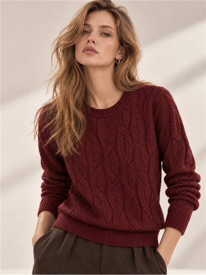 Jersey trenzado ancho brillo