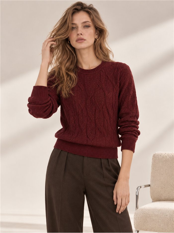 Jersey trenzado ancho brillo