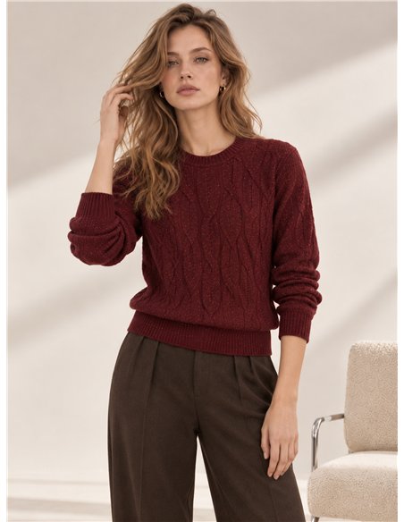 Jersey trenzado ancho brillo