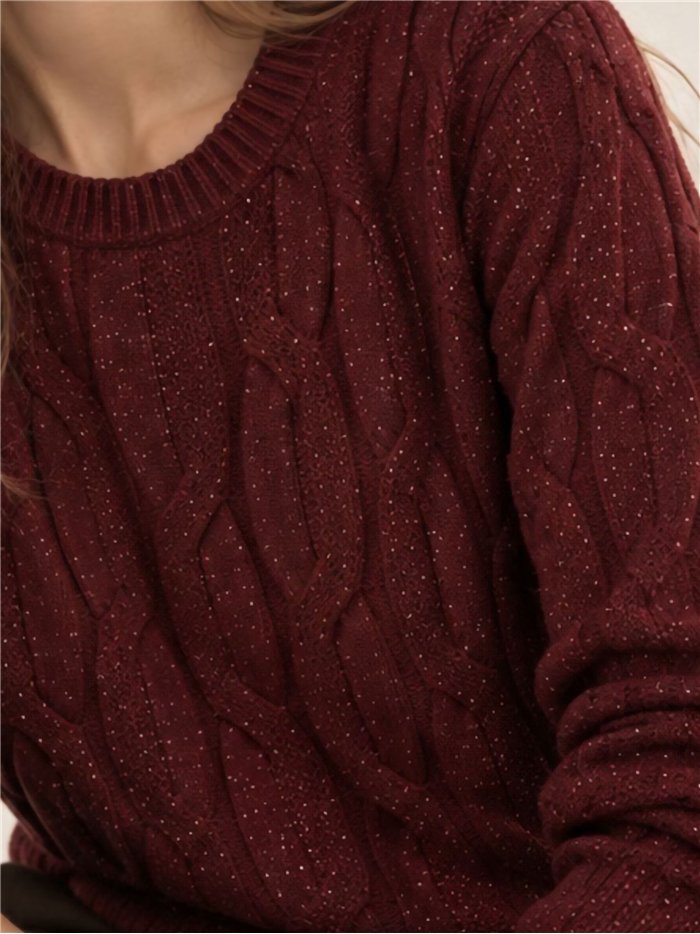 Jersey trenzado ancho brillo