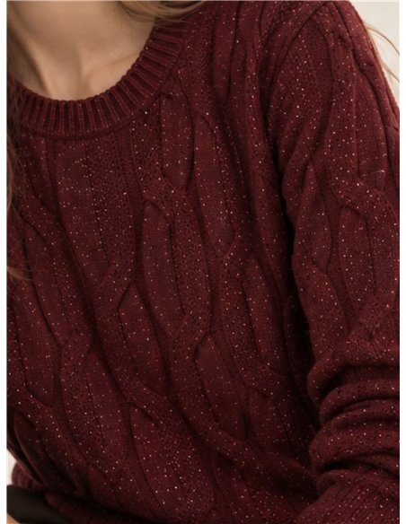 Jersey trenzado ancho brillo