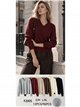 Pull à paillettes à col en V et motif losanges
