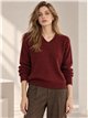 Jersey cuello pico brillo