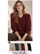 Jersey cuello pico brillo