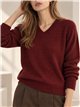 Jersey cuello pico brillo