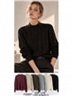 Jersey cuello alto brillo