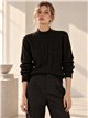 Jersey cuello alto brillo