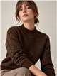Jersey cuello alto brillo