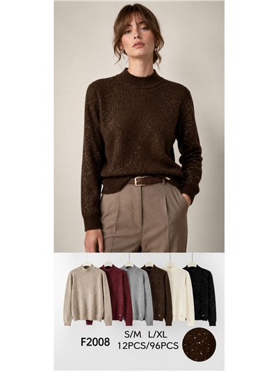Jersey cuello alto brillo 2