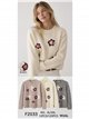 Wollpullover mit gestickten Blumen