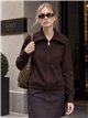 Chaqueta punto cremallera cuello maxi