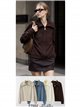 Chaqueta punto cremallera cuello maxi