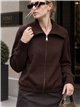 Chaqueta punto cremallera cuello maxi