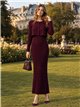 Conjunto vestido canalé y cárdigan corto