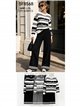 ensemble pull rayé et pantalon large