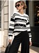 ensemble pull rayé et pantalon large