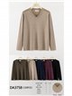 Jersey cuello pico strass