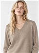 Jersey cuello pico strass