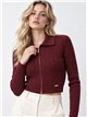 Chaqueta corta trenzada cremallera