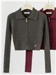Chaqueta corta trenzada cremallera