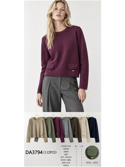 Jersey mit ausgefranstem Saum 2