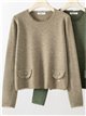 Jersey mit ausgefranstem Saum